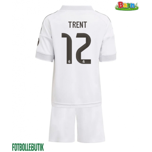 Real Madrid Alexander-Arnold #12 Hemmaställ Barn 2025-26 Kortärmad (+ Korta byxor)